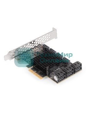 Контроллер ExeGate EXE-510 (PCI-E x4, SATA3 6Gb/s, 10 int, ASMedia Chipset ASM1166+JMB575)