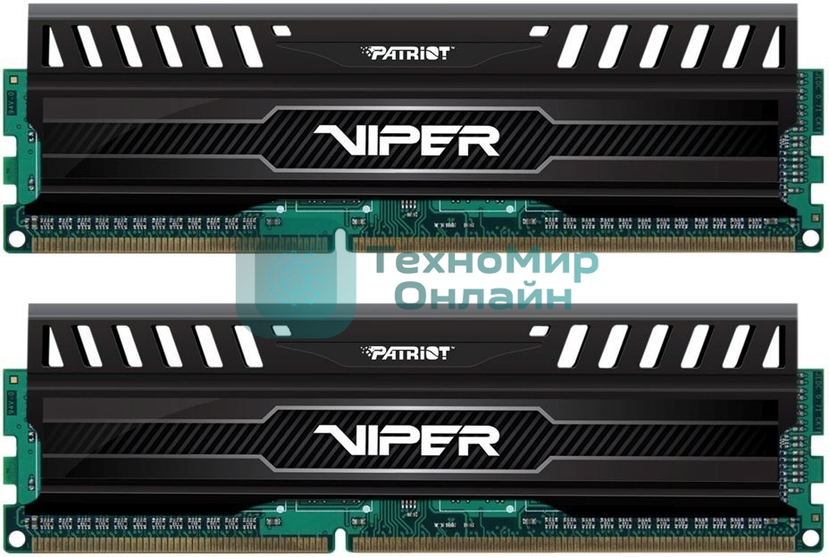 Оперативная память Patriot Viper 3, DDR3, 16GB (2x8 GB), 1866 MHz, CL10, DIMM, радиатор, черный