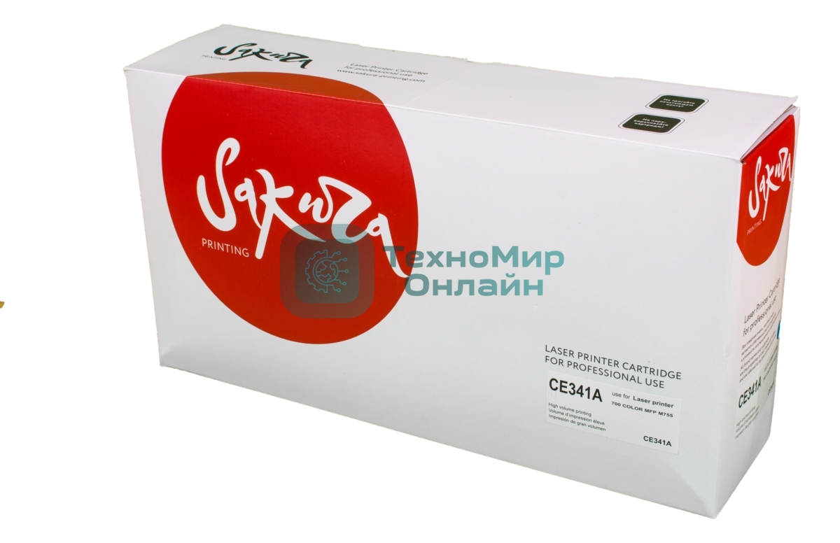 Картридж лазерный Sakura CE341A для HP LJ 700/775, синий, 16 000 к.