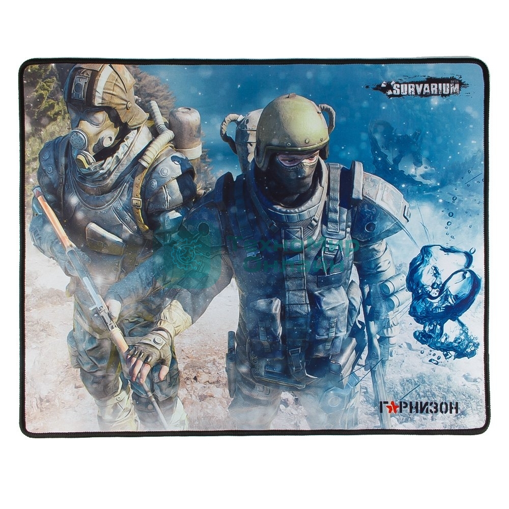 Коврик для мыши Гарнизон GMP-200, игровой, дизайн- игра Survarium, ткань/резина, размеры 437 x 350 x 3 мм