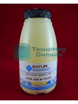 Тонер HP CP 1025/M 175/275 Yellow, химический (фл.25г.) Katun фас. Россия