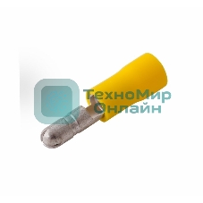 Разъем штекерный изолированный Rexant штекер 5 мм 4-6 мм² (РШи-п 6.0-5) желтый
