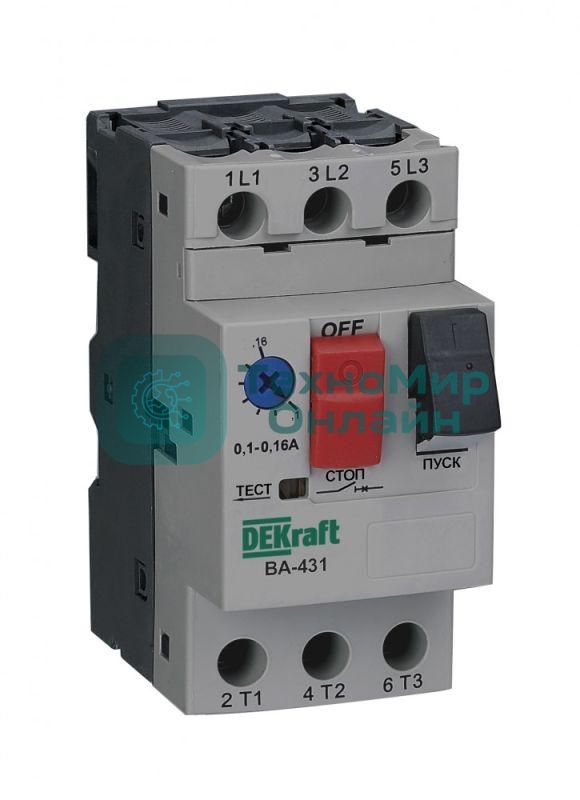 Выключатель автоматический защиты двигателя 3P 1.6-2.5А 100кА ВА-431 SchE 21226DEK