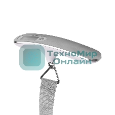 Безмен Galaxy LINE GL 2833, серый, ЖК-дисплей с подсветкой зеленого цвета, максимально допустимый вес 50 кг, цена деления 10 г, функция обнуления массы тары, индикатор перегрузки, индикация низкого заряда элемента питания, крюк и ремень для взвешивания, единицы измерения: грамм, килограмм, фунт, унция, элемент питания типа 