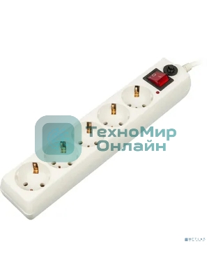 Сетевой фильтр Buro Сетевой фильтр, 5 розеток, 3 метра, белый