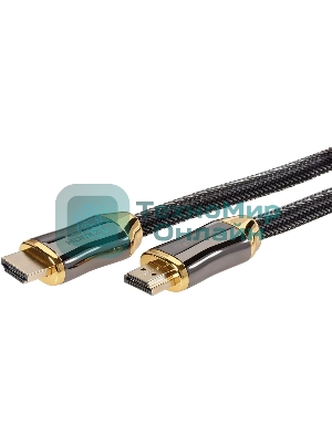 Кабель HDMI 19M/M,ver. 2.1, 8K@60 Hz 3m метал разъемы, нейлоновая оплетка Telecom TCG300-3M