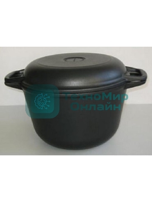 НЕВА МЕТАЛЛ ПОСУДА 6850 5,0 л.(Объем 5 л. С крышкой-сковородкой Антипригарное покрытие Сталафлон равномерно нагревается за счет особой конструкции корпуса по принципу 