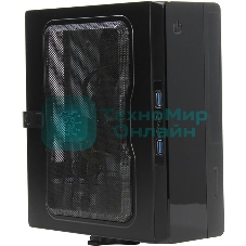 Компьютерный корпус Powerman EQ101BK slim ATX 200W Black 6117857 (8см Fan, 2* USB 3.0, Audio, PM-200ATX-PRO APFC)