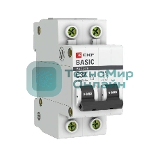 Выключатель автоматический модульный 2п C 32А 4.5кА ВА 47-29 Basic EKF mcb4729-2-32C