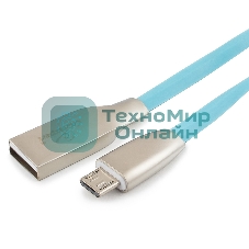 Кабель USB2.0 Cablexpert CC-G-mUSB01Bl-1M, AM/microB, серия Gold, длина 1м, синий, блистер