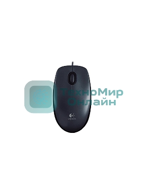 Мышь проводная Logitech M100/100R DARK/GREY (темно-серая/черная), 1000 dpi, USB, кнопки - 3