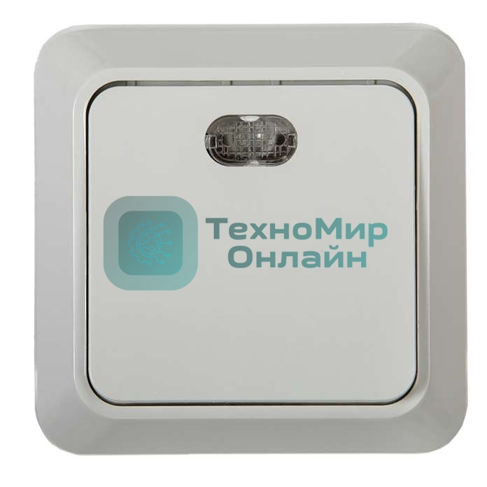 Выключатель 1-кл. BOLLETO с подсвет. накл. 7121 белый ASD/IN HOME 4680005959754