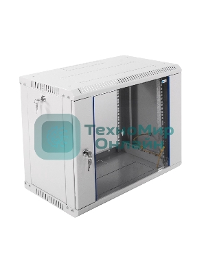 Шкаф телеком. настенный разборный 9U (600х350) дверь стекло (ШРН-Э-9.350) (1 коробка)