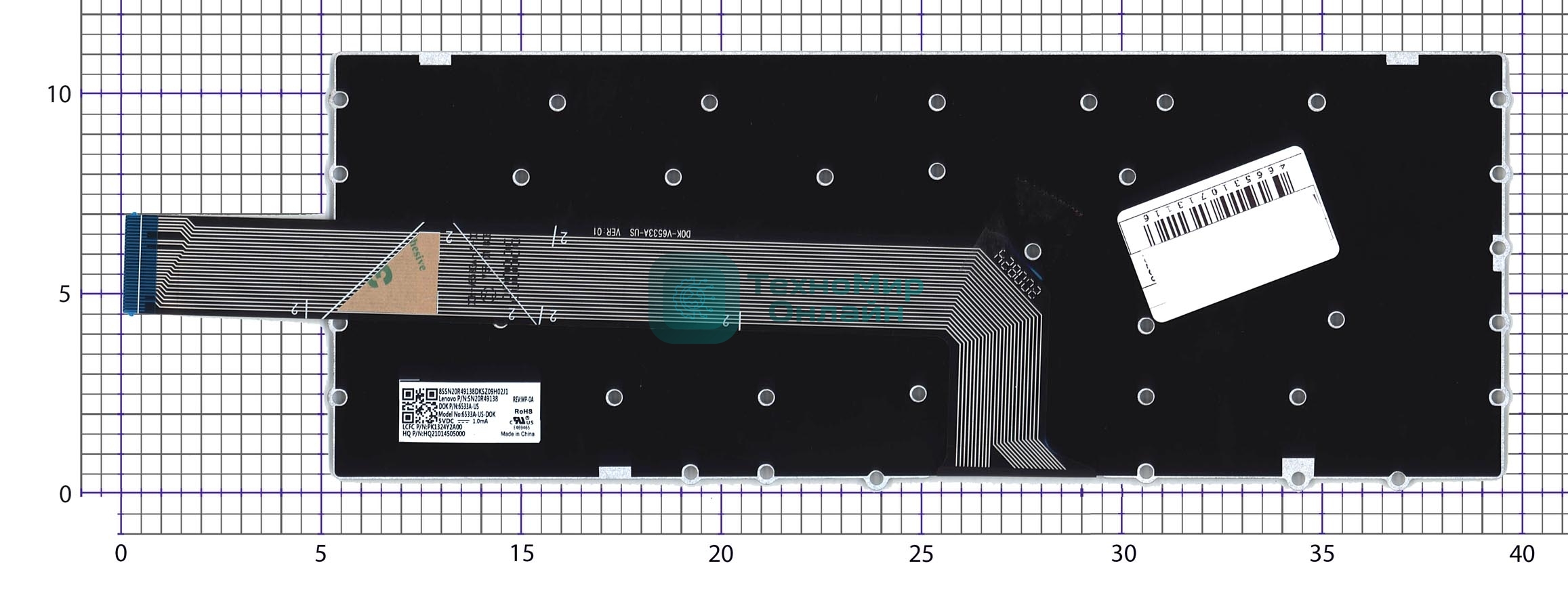 Клавиатура для ноутбука Lenovo Flex 3 CB-11 черная