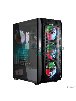 Компьютерный корпус Ginzzu GL300 FAN 12CM RGb*4 USB 3.0 Window