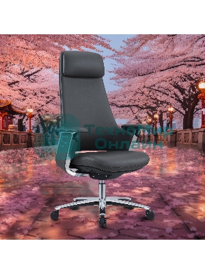 Кресло Cactus CS-LBK-KYOTO черный, кожа