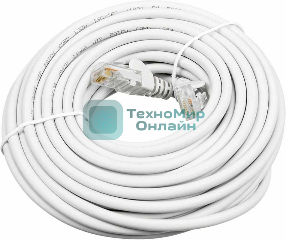 Кабель Патч-корд LANMASTER LAN-PC45/U5E-10-WH вилка RJ-45-вилка RJ-45 cat.5е 10м белый LSZH (уп.:1шт)