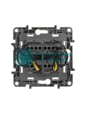 Переключатель 2кл с подсветкой,10АХ, сл.кость