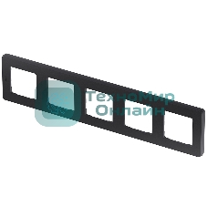 Рамка 5 постов антрацит Inspiria