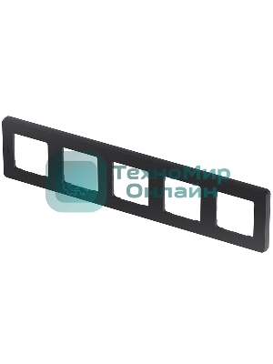 Рамка 5 постов антрацит Inspiria