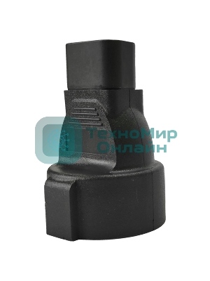 Адаптер переходной, розетка Schuko - вилка C14, 220В, 10А, черный