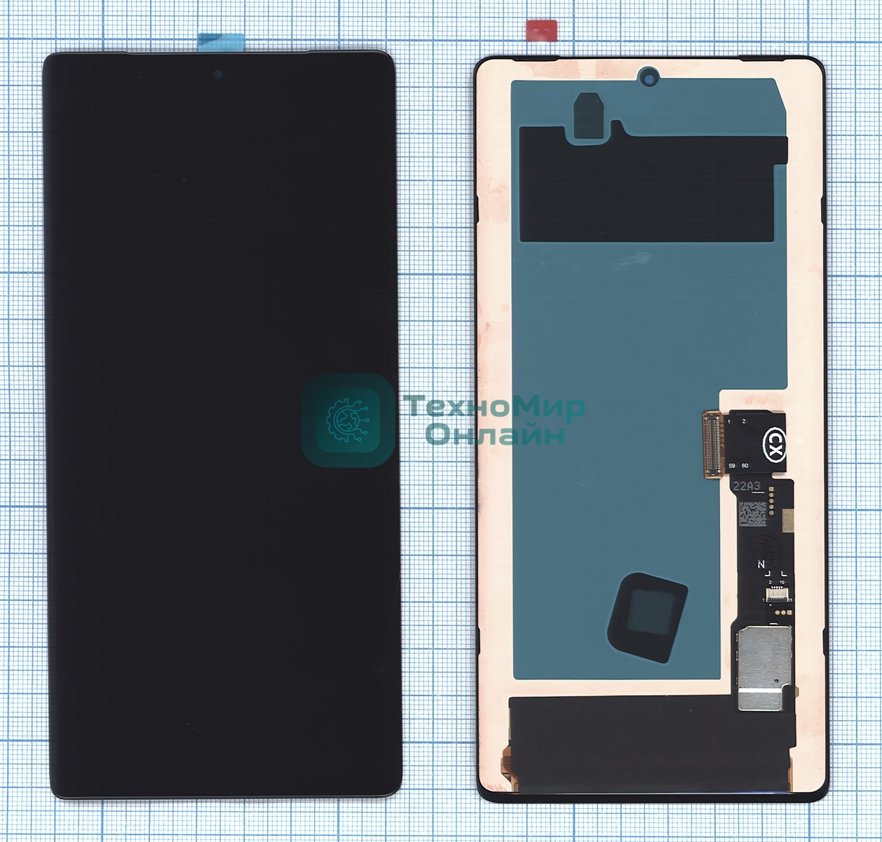 Дисплей (модуль) для Google Pixel 6 Pro в сборе с тачскрином OLED черный