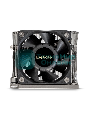 Кулер для процессора ExeGate ESNK-P0068APS4.PWM.2U.3647.Cu серебристый/черный, 60 мм, алюминий/медь, 6800 об/мин, 52 дБ, 4 pin, 205 Вт, 64.5 мм