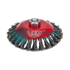 Щетка коническая для УШМ Kranz крученая стальная проволока, 125мм, М14