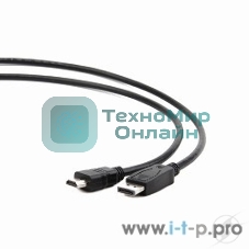 Кабель DisplayPort-HDMI Gembird/Cablexpert 3м, 20M/19M, черный, экран, пакет