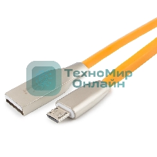 Кабель USB2.0 Cablexpert CC-G-mUSB01O-1M, AM/microB, серия Gold, длина 1м, оранжевый, блистер