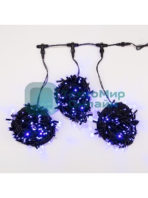 Гирлянда Neon-night LED ClipLight 24V, 3 нити по 20 м, свечение с динамикой, цвет диодов синий