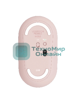 Мышь беспроводная Logitech Pebble M350 розовый, 1000 dpi, радиоканал, Bluetooth, USB, кнопки - 3