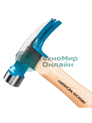 Молоток-гвоздодер Gross AMERICAN HICKORY 280 г, угол 75, магнит, обрезиненная рукоятка