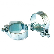 Хомуты металлические Сибртех, силовые 48-51 мм, ширина 22 мм, шарнирные, W1, 2 шт.