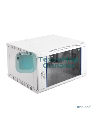 Шкаф телеком. настенный разборный 6U (600х520) дверь стекло (ШРН-Э-6.500) (1 коробка)