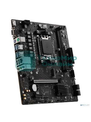 Материнская плата MSI PRO A620M-B, AM5, AMD A620, 2xDDR5, 4xSATA, 1xM.2 (PCIe 4.0 x4), 1xPCIe 4.0 x16, 1xPCIe 3.0 x1, 1xHDMI, 1xVGA, 1x2.5Gb LAN, 6xUSB-A 5Gbps, 6xUSB-A 2.0, 3x3.5 мм, 7.1, mATX