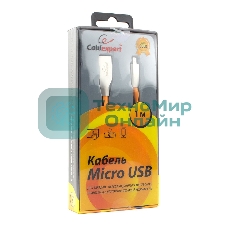 Кабель USB2.0 Cablexpert CC-G-mUSB01O-1M, AM/microB, серия Gold, длина 1м, оранжевый, блистер