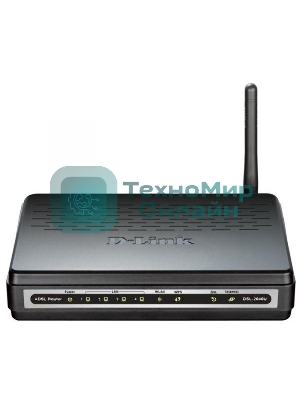 Роутер беспроводной D-Link DSL-2640U/R1A ADSL2+ черный ANNEX А