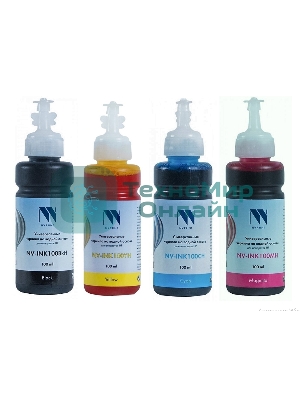Чернила NVPrint универсальные на водной основе для аппаратов HP, комплект 4 цвета по 100 мл