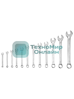 Набор комбинированных ключей Gross 15149 (6-22 мм) 12 шт CrV холодный штамп