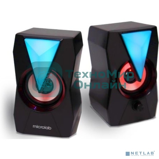 Акустическая система MICROLAB B22 черный 6 Вт RMS, Распределение мощности 3 Вт x2, Гармонические искажения: < 0,5% (1 Вт 1 кГц), Частотная характеристика: 120 Гц - 20 кГц, Соотношение сигнал/шум: > 65 дБ