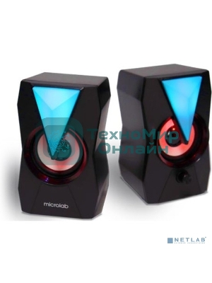 Акустическая система MICROLAB B22 черный 6 Вт RMS, Распределение мощности 3 Вт x2, Гармонические искажения: < 0,5% (1 Вт 1 кГц), Частотная характеристика: 120 Гц - 20 кГц, Соотношение сигнал/шум: > 65 дБ