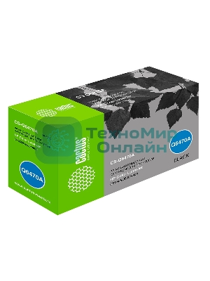 Картридж лазерный Cactus CS-Q6470A черный (6000 стр.) для HP Color LaserJet CP3505/3600/3800