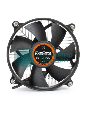 Кулер для процессора ExeGate EK-11508.PWM серебристый/черный, 90 мм, алюминий, 2600 об/мин, 23.5 дБ, 4 pin, 75 Вт, 60 мм
