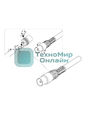 Разъем гнездо TV без пайки белый Rexant