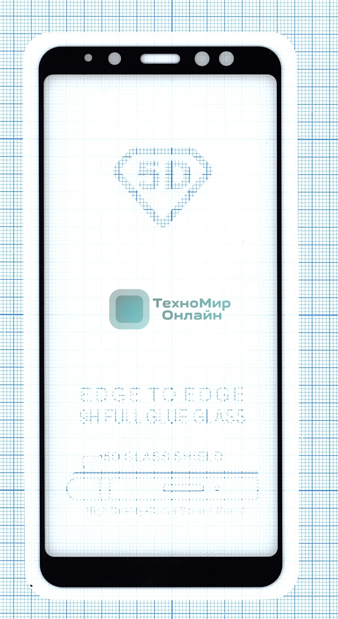 Защитное стекло для Samsung Galaxy A8 Plus черный