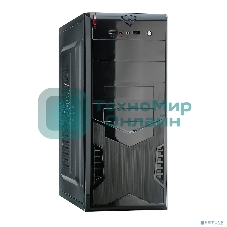 Компьютерный корпус ExeGate EX280388RUS Miditower ExeGate CP-604 Black, ATX, (CP450W, 80мм), 2хUSB, Audio