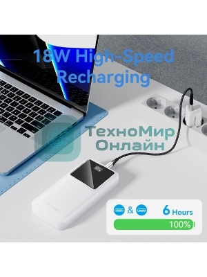 Портативный аккумулятор Vention 20000mAh(M/C-A/A)22.5W Черный с LED Дисплеем