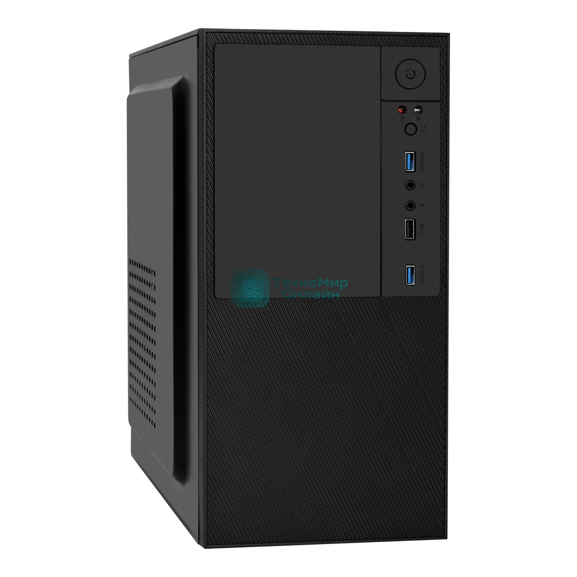 Компьютерный корпус Minitower ExeGate BAA-308U2 (mATX, без БП, 1хUSB/2хUSB 3.0, HD Audio, черный)