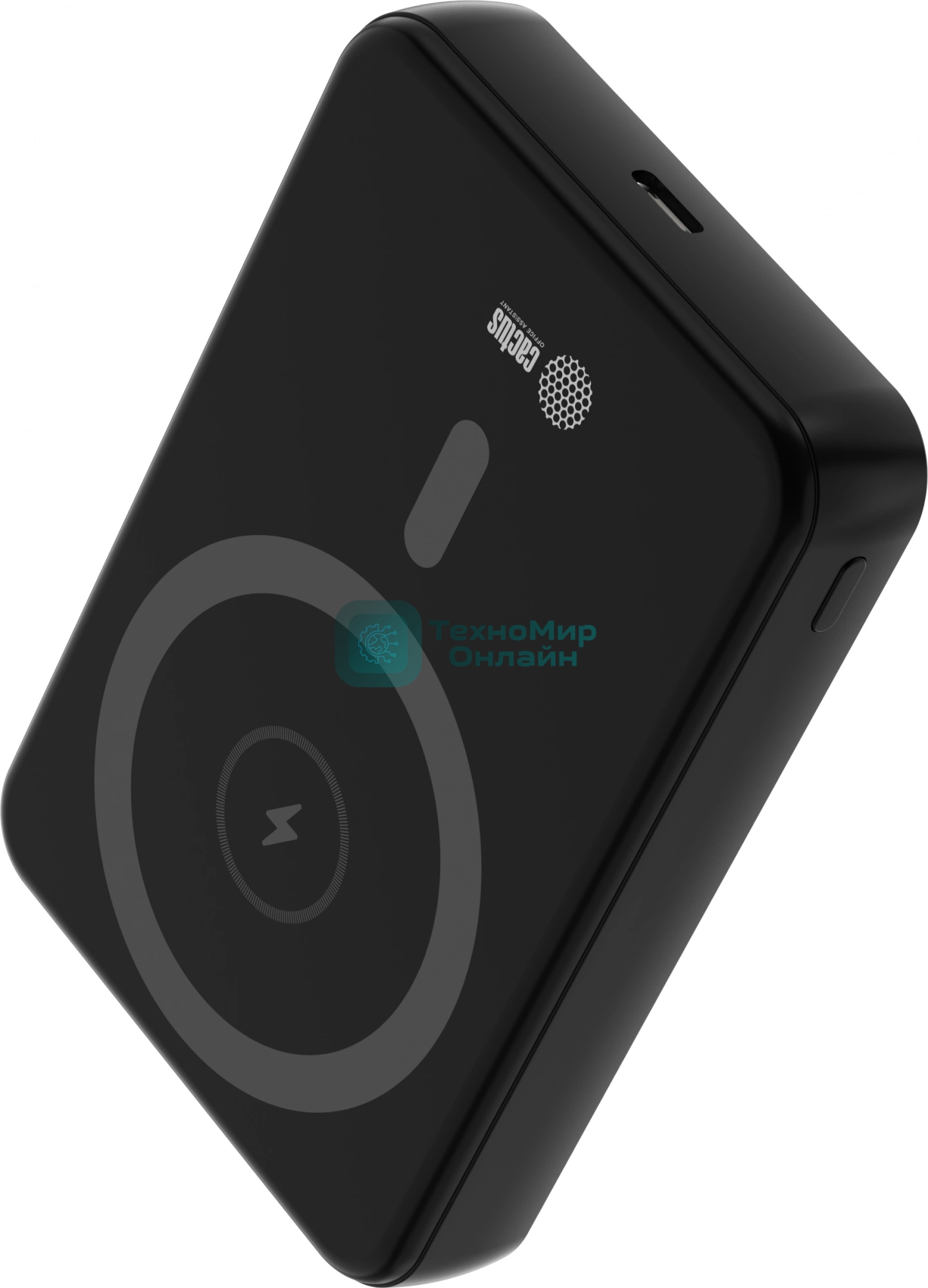 Портативный аккумулятор Cactus CS-PBFSUA-10000 10000mAh 22.5W 4.5A USB-C беспров.зар. черный